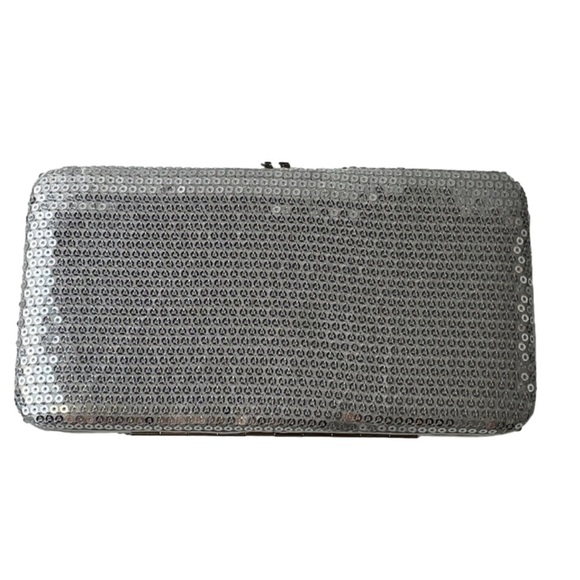 Handbags - Hard Case Silver Sequin Wallet 17 x 9 x 2 cm